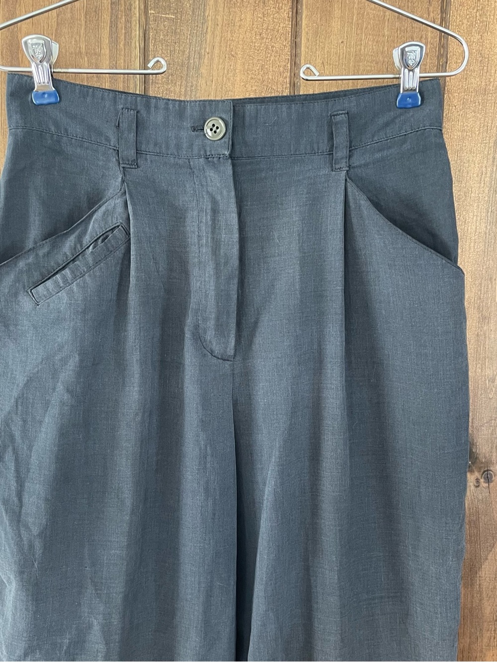 Vintage 1990's Catalina Cotton Safari Tropical Patch Barrel Taper Pants 4 Small - Picture 4 of 13